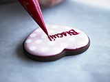 Cookies can be elaborately decorated.