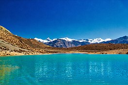 View of Dhankar lake