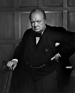 Sir Winston Churchill vuonna 1941 Kanadassa parlamentissa.