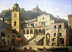 Plaza de la catedral de Amalfi (1859)