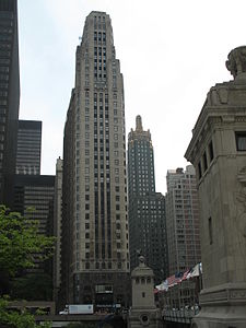 The Carbide & Carbon Building behind 333 North Michigan.