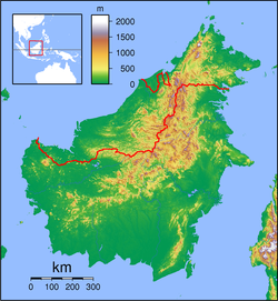 Long Akah is located in Borneo