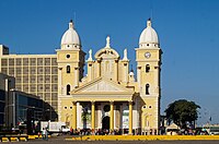 Basilica of Our Lady of Chiquinquirá, built between 1686 and completed in 1858, where is kept the colonial image of the Virgin of Chiquinquirá, in Maracaibo