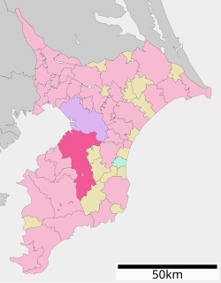 Location of Ichihara in Chiba