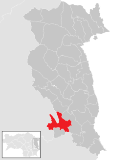 Poloha obce Ilz v okrese Hartberg-Fürstenfeld (klikacia mapa)