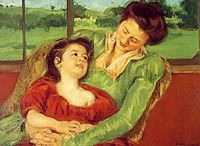 Mère et enfant (Reine Lefebre and Margot before a Window), c. 1902