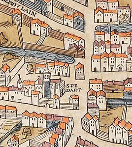 The church on the map of Paris (1550)