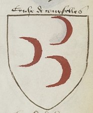 « Ceulx de Courselles », blason présent dans l'Armorial de Gilles Le Bouvier (vers 1450)