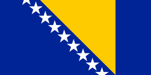 Bandera de Bosnia y Herzegovina.