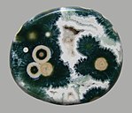 Orbicular "ocean jasper", 5 cm (2.0 in), Analalava District, Madagascar