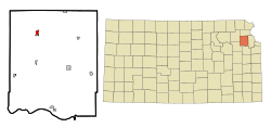 Location within Jefferson County and Kansas