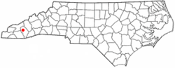 Location in North Carolina