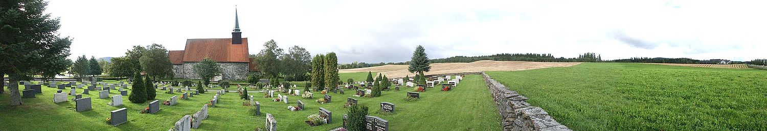 View of the Stiklestad church grounds