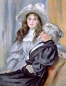 Berthe Morisot and her daughter Julie Manet, 1894, by Pierre-Auguste Renoir