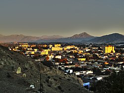 Copiapó kent merkezinin bir panaroması