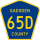 County Road 65D marker