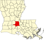 Map of Louisiana highlighting St. Landry Parish.svg