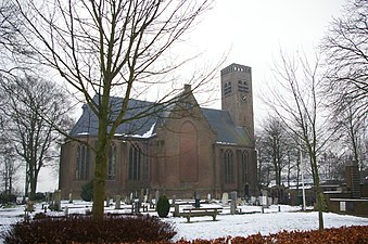 Stompe toren, toren zonder spits, van de Hervormde kerk in Stompetoren