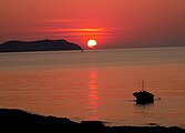 Sun set across Sant Antoni Bay