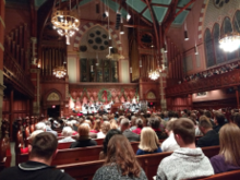 Christmas Eve services at the church in 2017.