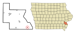 Location of Oakville, Iowa