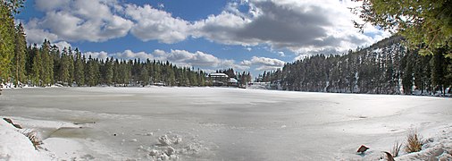 Le Mummelsee en hiver. Photo : Gerhard Alberts.