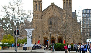 Bonython Hall during autumn