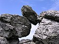 Perched rock at the foot of Zennor Head