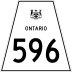 Highway 596 marker