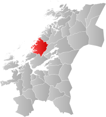 Lage der Kommune in der Provinz Trøndelag