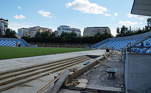 Im Inneren des Stadions kurz vor Abschluss der Renovierungsarbeiten (September 2015)