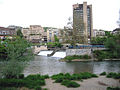 Zusammenfluss mit der Limmat (hinten) in Zürich