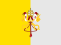 Flag of the Papal States that flew over Porta Pia during the fall of Rome in 1870