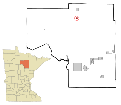 Location of the city of Bigfork within Itasca County, Minnesota