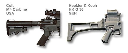 Schulterstützen; links teleskopier-, rechts klappbar