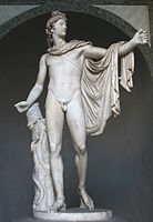 Leochares, Apollo Belvedere, c. 130–140 CE. Roman copy after a Greek bronze original of 330–320 BCE. Vatican Museums