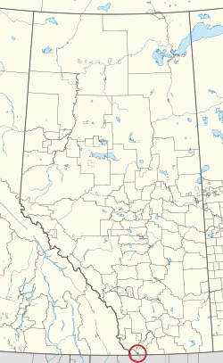 Location in Alberta