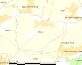 Mapa obce Avenay