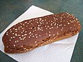 Roti gambang, xylophone-shaped bread with sesame seeds.