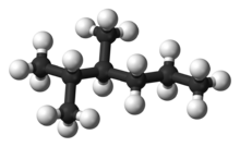 Ball and stick model of 2,3-dimethylhexane