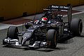 Adrian Sutil pilotando a Sauber C33 no Grande Prêmio de Singapura de 2014.