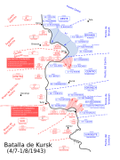 Kartskisse, slaget ved Kursk. (større versjon av kartet)