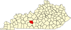 Karte von Edmonson County innerhalb von Kentucky