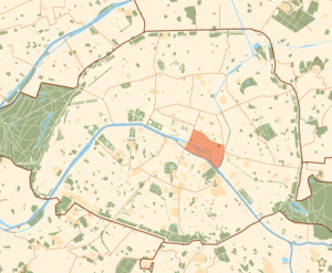 Karte der Pariser Arrondissements