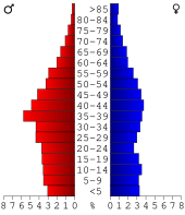 Bevolkingspiramide Butts County