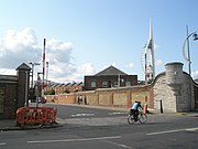 Former Royal Marine Infirmary (c.1814) within the perimeter wall