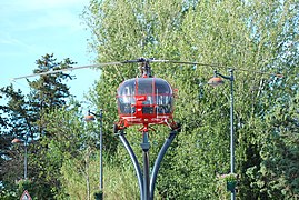 Ancienne Alouette de la sécurité civile.