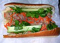 Bánh mì xíu mại (minced pork meatball sandwich)