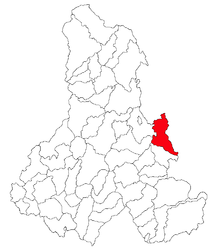 Location in Harghita County