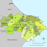 Municipalities of Marina Alta